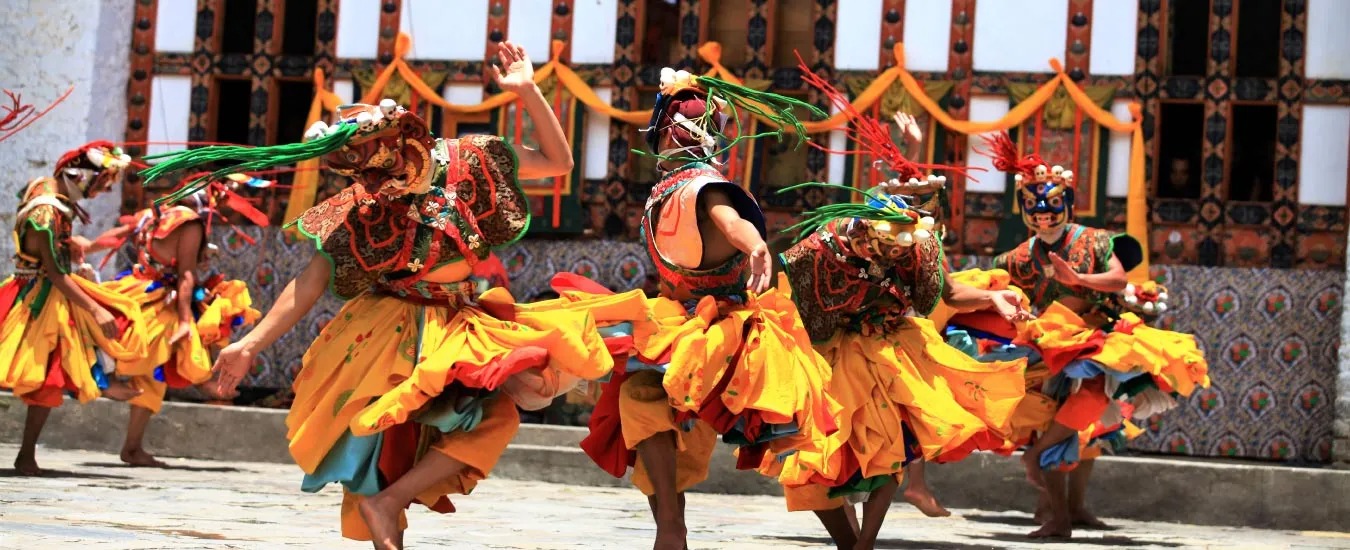 Students performing a cultural dance